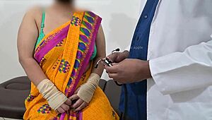 doctor squeezes telugu aunty's huge boobs during hospital check