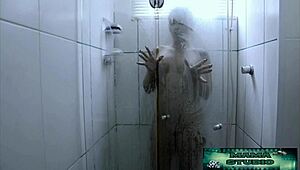 After her sweaty workout she heads to mama's studio for a massive cumshot explosion