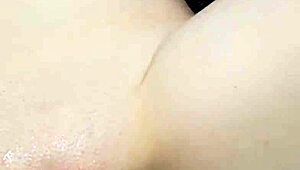 amateur babe rams huge dildo deep in her wet pussy for intense close-up orgasm