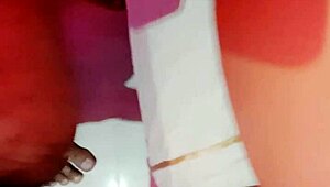 young mexican bbw's tight wet pussy gaped doggystyle by boyfriend on bed