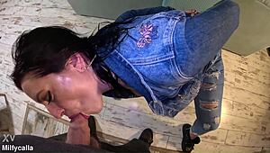 i teased him hardcore till he ripped my jeans for double cumshots on my curvy latina ass