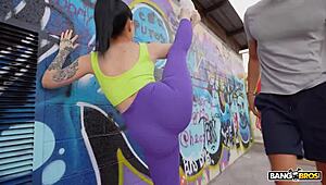 Tattooed Brunette Saba Lapiedra Anal Pounded Messy Facial Public