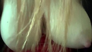 Italian milf Artemisia Love bounces her massive natural tits in slow motion close-up