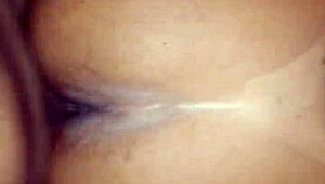 Marybombom's young mulata pussy overflows with thick cum thinks she's knocked up