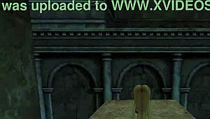 Tomb Raider Goes Wild! Nude Outdoor Adventure Turns Into Public Monster Fuck Fest