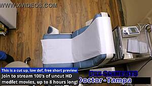 yo zombae gets her 1st gyno exam by dr tampa 😱 petite tattooed brunette spreads in latex gloves sneakers shorts backstage florida 🔥