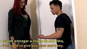 Hot stepmom grabs keys and my big cock too!