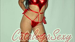 Sexxxy Latina Milf Poses Tits in Lingerie Shoot!