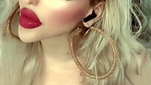 Blonde Goddess Dances Belly Fetish Song