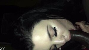 Spanish 19yo amateur chokes down monster black cock
