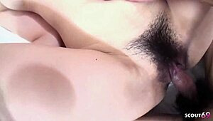 skinny japanese teen with puffy nipples gets first facial in uncensored jav