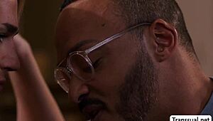 Horny Shemale Bareback Fucks Tipsy Black Dude Anal!