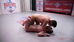 lydia black wrestles nude then gets fucked hard