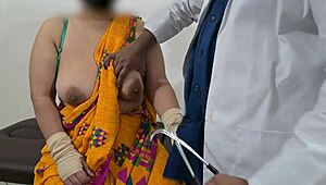 doctor squeezes telugu aunty's huge boobs during hospital check