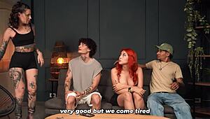 hey slutty friends sharing dp orgy in tight pussy?