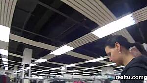 adorable czech cutie teased in supermarket then stripped for pov shag
