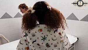 Naughty nurse Angelika Suarez almost caught fucking patient missionary rough