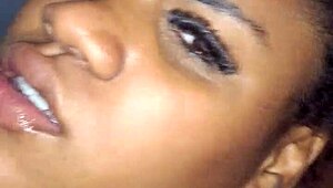 Marybombom's young mulata pussy overflows with thick cum thinks she's knocked up