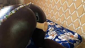 bbw amateur takes double penetration from huge black cock in pussy and anal