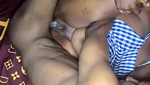 Big pussy creampie drips straight into waiting girl's mouth