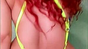 my redhead babe's bikini anal at public pool feels so damn divine