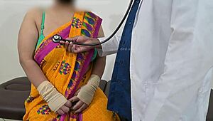doctor squeezes telugu aunty's huge boobs during hospital check