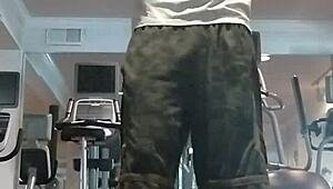 21 year old athletic dorm workout tempts roommate