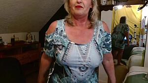 dawnskye1962 strips pretty panties showing huge tits ass belly orgasm.