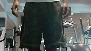 21 year old athletic dorm workout tempts roommate