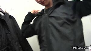 adorable czech cutie teased in supermarket then stripped for pov shag