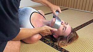 Bound Housewife Endures Naughty Garage Punishment