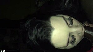 Spanish 19yo amateur chokes down monster black cock