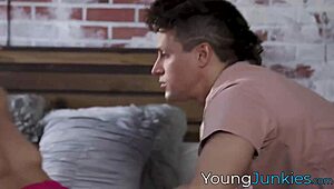 Millie Morgan blows cock then takes ramming in her wet cunt