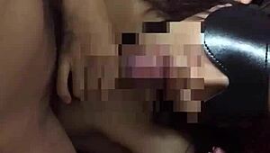 blindfolded young wife licks cock bondage oral service