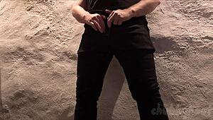 Chubby Office Edger Flashes Shaved Pussy At Work Again!