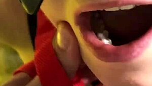 hey collared redhead slave submits to bdsm spanking bondage in stockings