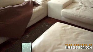 Angelin joy slurps and rides two throbbing cocks in wild threesome