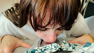 wanna see best deepthroat with sloppy cum swallow?