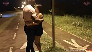 Bruna Santiny 18+ Pussy Wrecked Publicly as Cuckold Husband Films Street Action