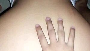 pov latina babe challenges tight pussy creampie reverse cowgirl outdoor