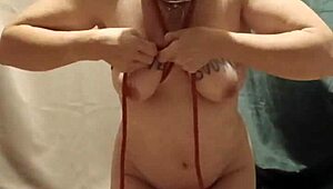 french slave maid vibes chained bent over in public city humiliation