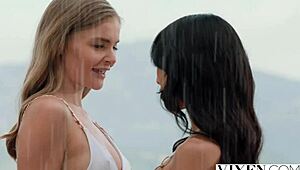 vixen duo fibi euro and emiri momota share huge cock threesome deepthroat doggystyle.