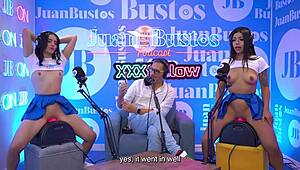 hey check these hot latin stepsis riding sybian fuck machine wild on podcast!