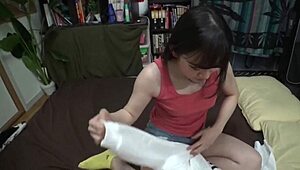 20yo yuuna ramen shop girl orgasms shyly in homemade av fuck with boyfriend cuckold vibes