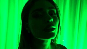 yaira teen amateur gropes big natural tits and ass while brushing hair around house