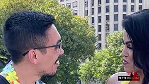 interviewing for sofa test at carnival block