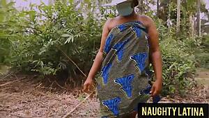 landlord's bushy wife orgy fingered to hardcore outdoor cumshot 😈🌳