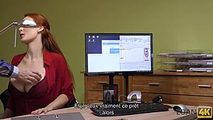 rousse jumps into spontaneous office sex with credit agent 😏💦