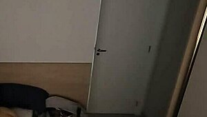 Woke up horny fucked roommate juicy pussy doggystyle quickie cum