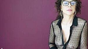 mature brunette milf with glasses shares steamy storytime part 2
